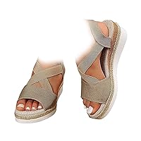 Dotmalls Wedge Sandals, Vianys Women's Comfy Wedge Heel Sandals, Summer Flat Wedge Heel Fish Mouth Orthopedic Sandals