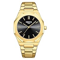 Men's Analogue Quartz Waterproof Watches Stainless Steel Gold Watches Luxury Brand Fashion Dress Business Watch