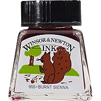 Winsor & Newton Drawing Ink, 14ml Bottle, Burnt Sienna