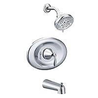 Moen T2139EP Eva Collection Posi-Temp Eco-Performance Tub and Shower Trim Kit Valve Required, Chrome