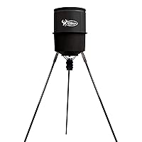 WILDGAME INNOVATIONS Quick-Set 225 lb Game Feeder with Digital Timer | Durable Tripod Corn/Pellet Hunting Feeder with 1-4 Available Feed Times & 30-feet Radius
