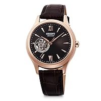 Orient RN-AG0727Y Women's Automatic Watch, Classic, Mechanical, Made in Japan, Automatic, Open Heart, Brown, Dial Color - Brown, Classic Ladies Watch