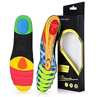 Professional Running Insoles, Cushioning Sports Comfort Inserts, Carbon Fiber Insoles for Women, Relieve Foot Pain, Good for Plantar Fasciitis Shoe Insoles, Men 4 1/2-5| Womens 6 1/2-7