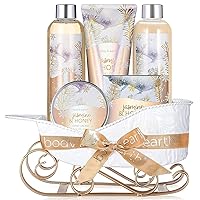 Bath and Body Set -Jasmine & Honey Scent Women Gifts Spa Set and 7 Pcs Lavender Scented Spa Gifts for Women