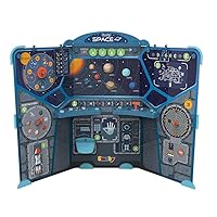Smoby: Space Center - Cardboard Playset - Learn & Play W/The Solar System Universe, Spaceship 15 Different Activities
