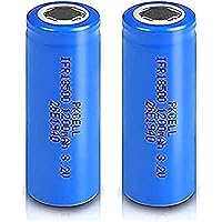 KNOXS Geable 18500 1200Mah 3 2V Lifepo4 Lithium Phosphate Geable Batteries Top(2Pc)