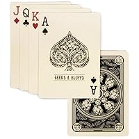 Poker Supplies Deck of Premium Beers & Bluffs Playing Cards - Includes Bonus Cut Card!