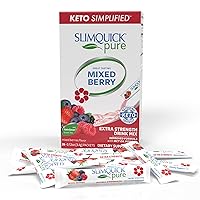 Slimquick Pure 3x Extra Strength Mixed Berry Drink Mix for Women to Help Achieve Weight Goals, Helps Metabolism, Keeps Full for Longer with Green Tea, Caffine, Chaste Tree, Rhodiola Extract - 26 Count