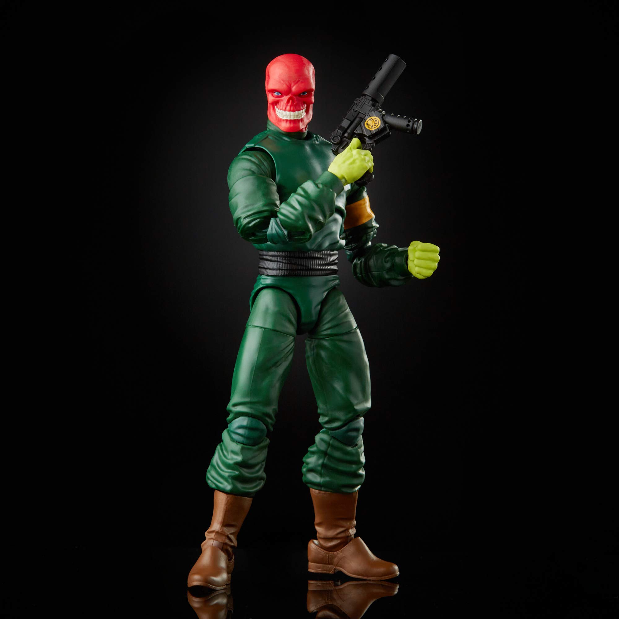 Marvel Hasbro Hasbro Legends Series 6-inch Collectible Action Red Skull Figure and 7 Accessories and 1 Build-a-Figure Part, Premium Design