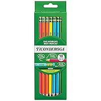 Wood-Cased Pencils, Pre-Sharpened, 2 HB Soft, Neon Colors, 18 Count