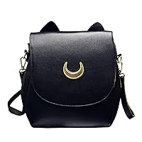 Oweisong Women Moon Sailor Purses and Handbags Cute Cat Anime Backpack Fashion Sparkling Satchel Tote Shoulder Bag