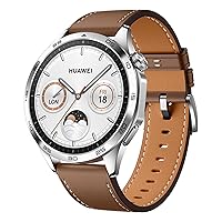 HUAWEI WATCH GT 4 Smart Watch - Up to 2 Weeks Battery Life Fitness Tracker - Compatible with Android & iOS - Health Monitoring with Pulse Wave Arrhythmia Analysis - GPS Integrated - 46MM Leather Brown