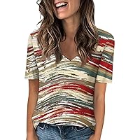 Lounge Long Sleeve Blouse Ladies Plus Size Fall Park Fit Soft T Shirts Print Cotton V Neck Frill Tees Ladies Green