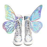 Beautiful rainbow butterfly wings with short boots.