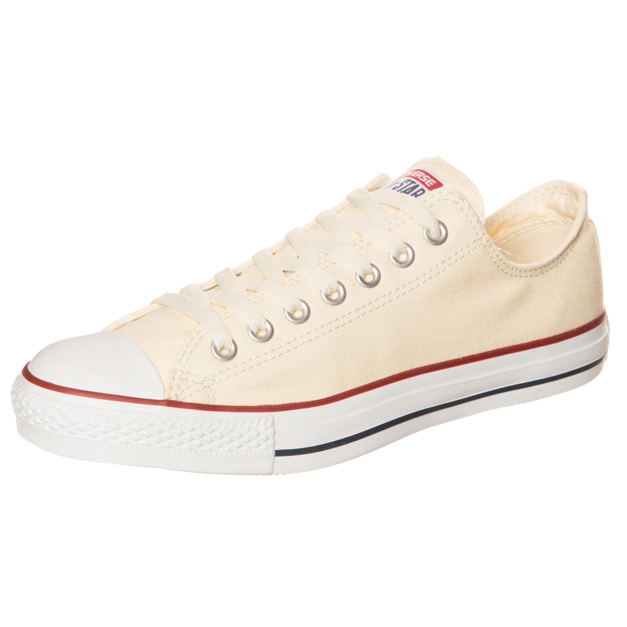 Converse Unisex Chuck Taylor All Star Low Top Natural White Sneakers - 8 B(M) US Women / 6 D(M) US Men