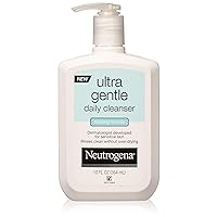 Ultra Gentle Daily Facial Cleanser for Sensitive Skin, Oil-Free, Soap-Free, Hypoallergenic & Non-Comedogenic Foaming Face Wash, 12 fl. oz (Pack of 2)