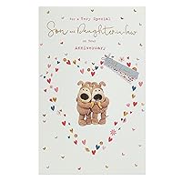 Son & Daughter-In-Law Anniversary Card With Envelope - Cute Design