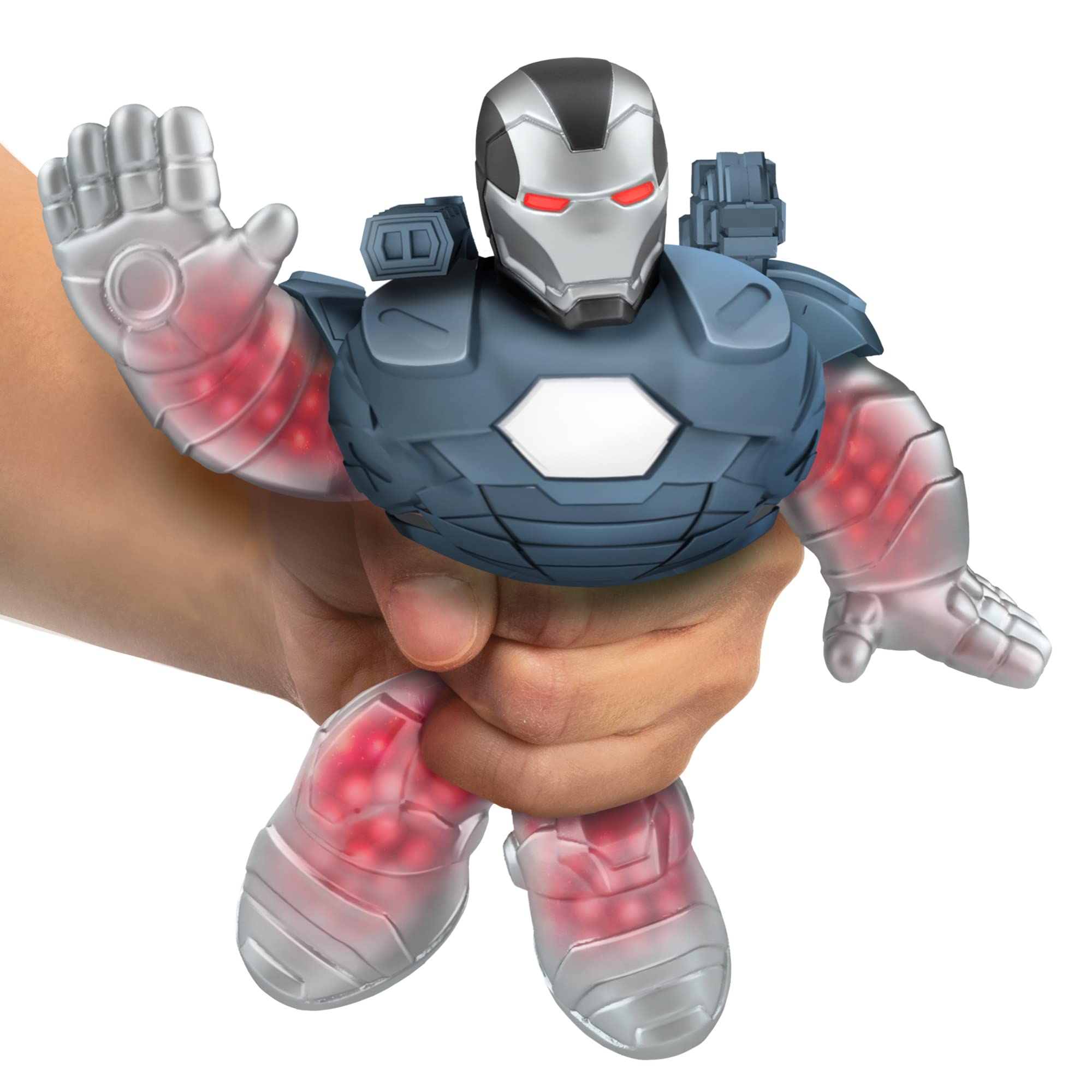 Heroes of Goo Jit Zu Marvel War Machine Hero Pack - Super Scrunchy Bead Filled Marvel Figures 4.5'' Tall (41494)