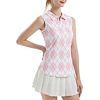 Women's Sleeveless Polo Golf Tennis Shirt Tank Tops T-Shirts V-Neck with Collar Quick Dry Workout Athletic