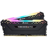 Corsair VENGEANCE RGB PRO DDR4 32GB (2x16GB) 3600MHz CL18 Intel XMP 2.0 iCUE Compatible Computer Memory - Black (CMW32GX4M2D3600C18)