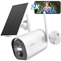 2K Solar Camera Security Outdoor with Spotlight & Siren, AI Detection Wireless Cameras for Home Security, 3MP Color Night Vision/2-Way Talk/Compatible with Alexa