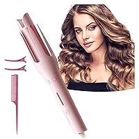 Curling Irons, 1.25 Inch Hot Tools Curling Iron, Double Ceramic Produces Loose Curls Automatic Hair Curling Iron,Pink