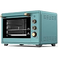 Mini Oven 1800W, Pizza Oven, Mini Oven, Stainless Steel Heating Element, Detachable Tray, Temperature Range 28-230 ℃ (blue)