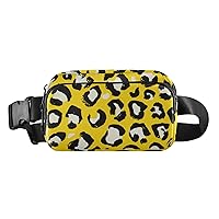 Leopard Belt Bag for Women Men Water Proof Crossbody with Adjustable Shoulder Tear Resistant Fashion Waist Packs for Hiking