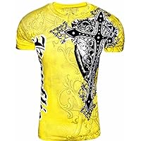 Men's NWT Giant Cross Graphic Designer MMA Muscle T-Shirt