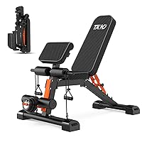 Adjustable Weight Bench - Workout Bench Foldable, Ideal for Full Body Strength Training, Incline Decline Flat Bench Press Versatile Bench for Home Gym W/Leg Extension