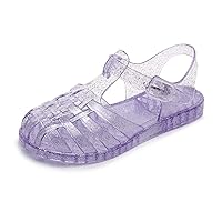 Toddler Girls Jelly Shoes Soft Unisex-Child Boys Jellies Sandals Rubber Sole Closed Toe Beach Summer Mary Jane Kids Princess Dress Flat