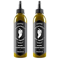 Heartbeat Hot Sauce Green Jalapeno, 6 oz. (Pack of 2) Small Batch & Handmade, Vegan, Gluten Free, Preservative Free, Featured on Hot Ones!