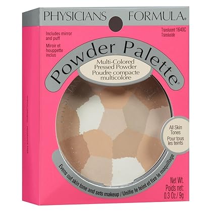 Physicians Formula Setting Powder Palette Multi-Colored Pressed Finishing Powder Translucent, Natural Coverage, Dermatologist Tested, Clinicially Tested