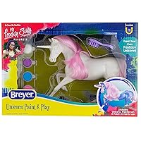 Breyer Horses Freedom Series Unicorn Paint & Play | Brushable Mane and Tail | 1:12 Scale | Model #4236, Yellow