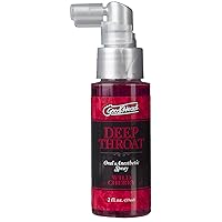 Doc Johnson GoodHead - Deep Throat Spray - Numbs Throat - Relaxes Gag Reflex - Wild Cherry - 2 fl. oz.(59 ml)