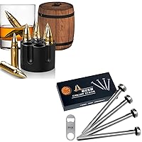 PONPUR Gifts for Men Dad Him Christmas, 4pc Beer Chiller Sticks for Bottles Whiskey Stone Gifts for Husband Anniversary, Unique Birthday Gift Ideas for Dad from Daughter Son Wife, Cool Stuff