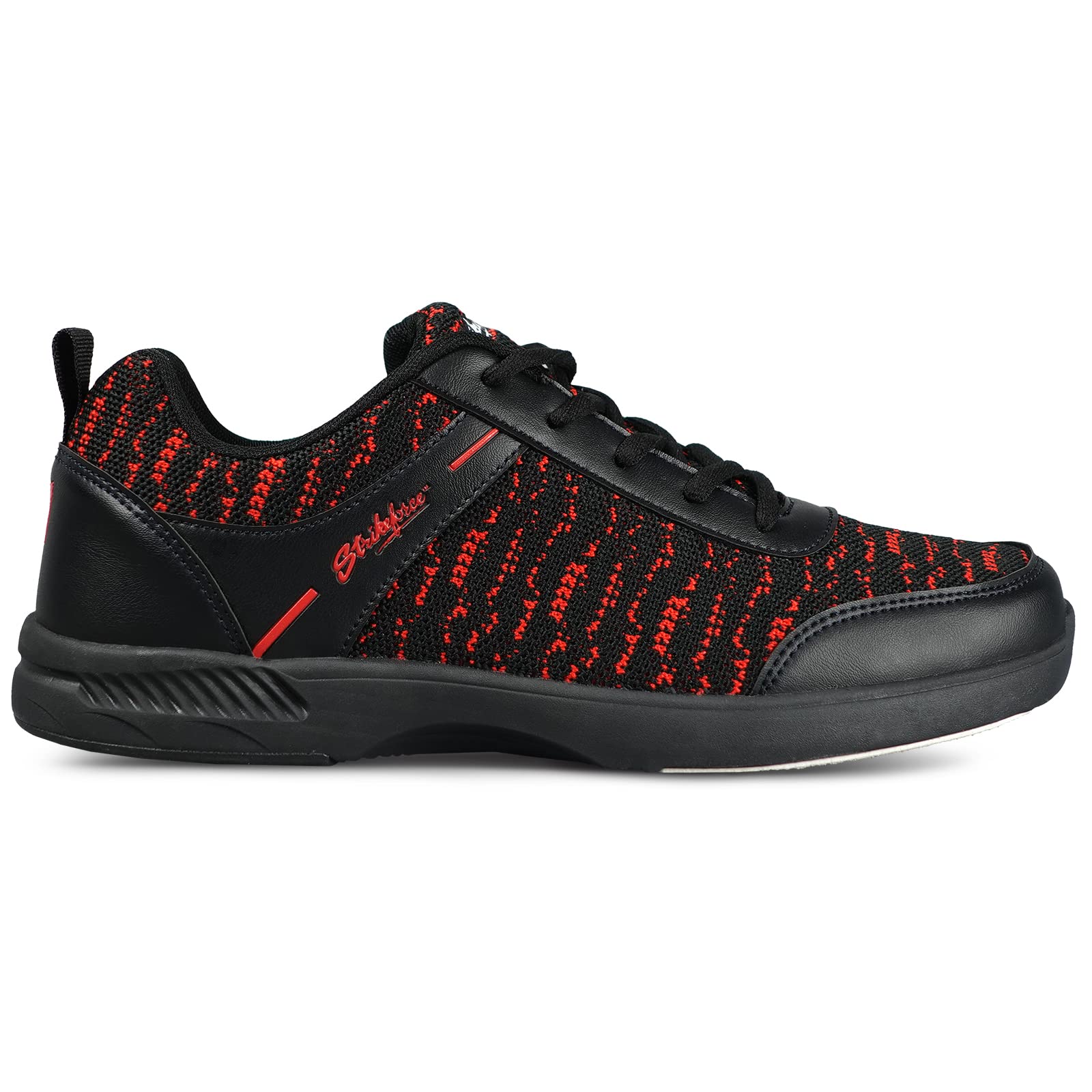 KR Strikeforce Flyer Mesh Lite Black Cardinal Medium Width Size 7 Men's Athletic Style Bowling Shoes with FlexSlide Technology for Right or Left Handed Bowlers (M-073)