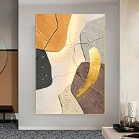 Abstract Modern Art Canvas Painting Nordic Large Framed Prints Wall Pictures for Living Room Home Decor Wall Art 90x145cm/35x57inch With-Golden-Frame