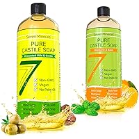 Seven Minerals EWG Verified Castile Soap and Castile Soap Mandarin Basil