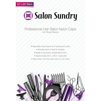 Salon Sundry Professional Hair Salon Nylon Cape w/Snap Closure - 50 in. x 60 in.
