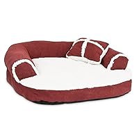 Petmate Aspen Pet Sofa Bed with Pillow for Comfort and Support - One Size - Assorted Colors 20 by 16-Inch