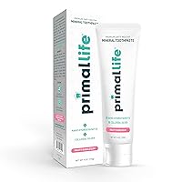 Primal Life Organics Premium Dirty Mouth Mineral Toothpaste - Nano-Hydroxyapatite, Colloidal Silver, Charcoal - Organic, All Natural Whitening Formula (Bubblegum Flavor, 4oz)