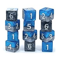 Gate Keeper Games & Dice The Heir Dice Pack - 12 Piece Dice Set, Gate Keeper Games, 12d6 Blue & Grey D6