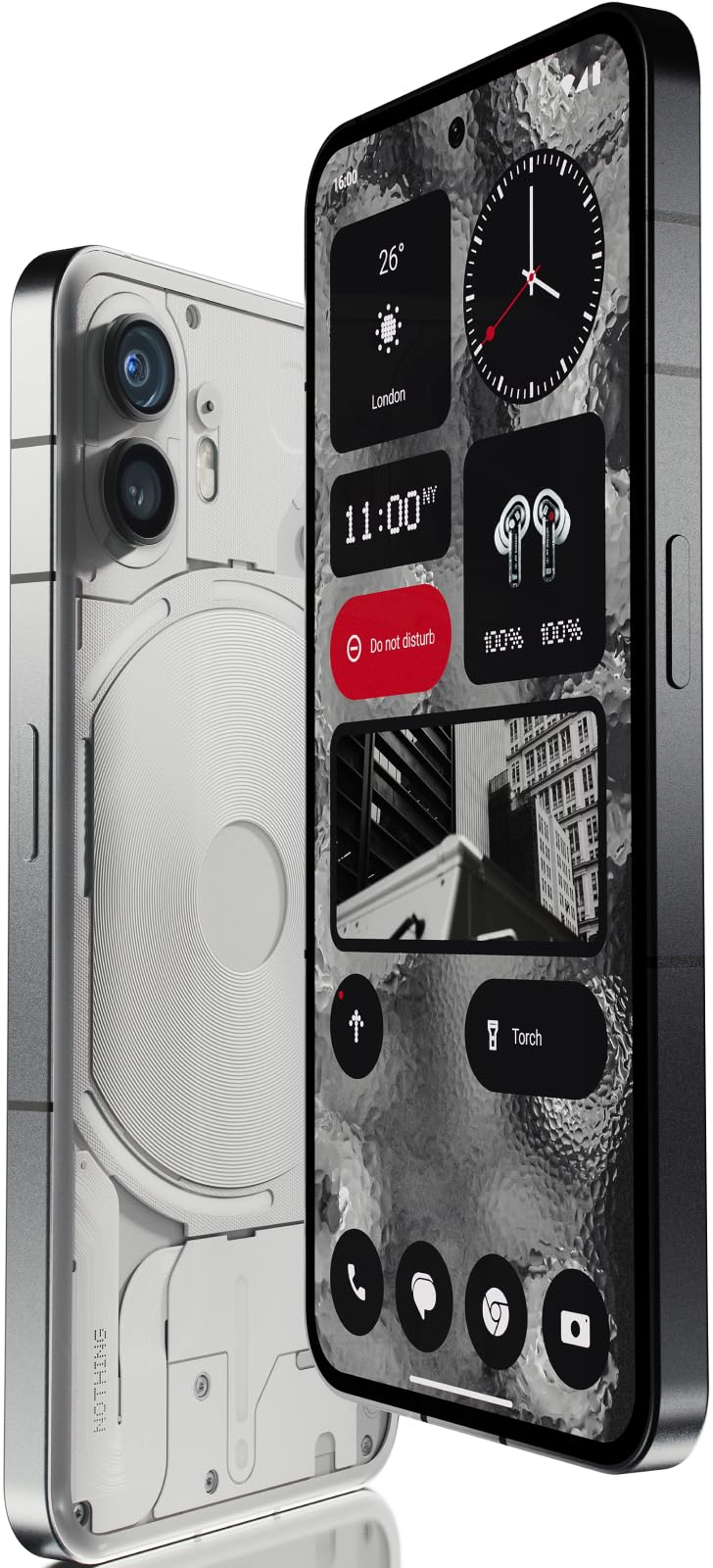Nothing Phone (2) 5G - 6.7” LTPO AMOLED Display, 512GB + 12GB RAM, Glyph Interface, OS 2.0, Unlocked Android Smartphone - International/Global Version (Dark Grey)