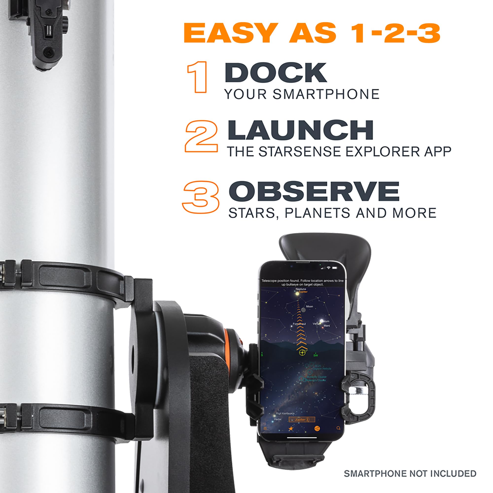 Celestron – StarSense Explorer 150mm Tabletop Dobsonian Smartphone App-Enabled Telescope – Works with StarSense App to Help You Find Nebulae, Planets & More – iPhone/Android Compatible