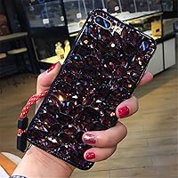 Case for Samsung Galaxy Note 10 Plus Case/Galaxy Note 10 Plus 5G Case (2019),3D Handmade Sparkle Stunning Stones Crystal Diamond Bling Glitter Case(A Full Wine Red)