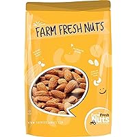 Dry Roasted Unsalted Nonpareil Supreme California Almonds (2 Lbs.) - Vegan & Keto Friendly - Oven Roasted in Small Batches for Added Freshness - Farm Fresh Nuts Brand
