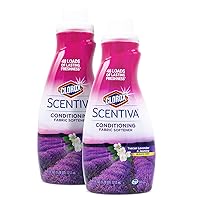 Clorox Scentiva Liquid Fabric Softener Fabric Conditioner | Beautiful Tuscan Lavender & Jasmine Scent | Leaves Behind a Great Smell | 41 Fluid Ounce Bottle - 2 Pack
