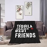 Tequila Tacos and Best Friends Throw Blanket Ultra Soft Warm Flannel Blanket for Sofa Bedding Adults Pets 40