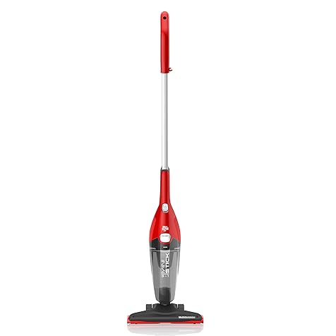 Dirt Devil 3-in-1 Mini Stick Bagless Vacuum Cleaner with Removable Hand Held Vac, Lightweight, SD22015PC, Red